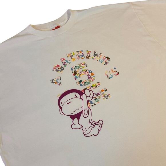 XXL Bape 2004 Baby Milo Camo College Tee - Picture 2 of 5